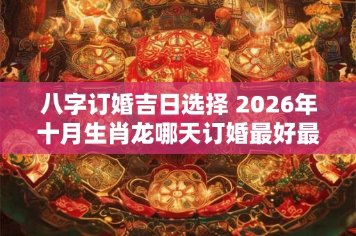 八字订婚吉日选择 2026年十月生肖龙哪天订婚最好最吉利