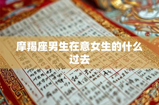 摩羯座男生在意女生的什么过去