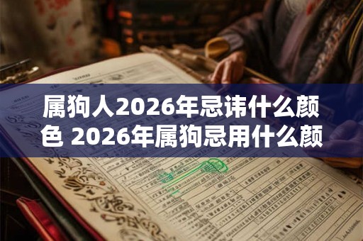 属狗人2026年忌讳什么颜色 2026年属狗忌用什么颜色