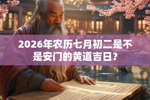 2026年农历七月初二是不是安门的黄道吉日? 2026年农历七月初二是不是安门的黄道吉日?