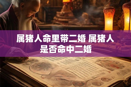 属猪人命里带二婚 属猪人是否命中二婚