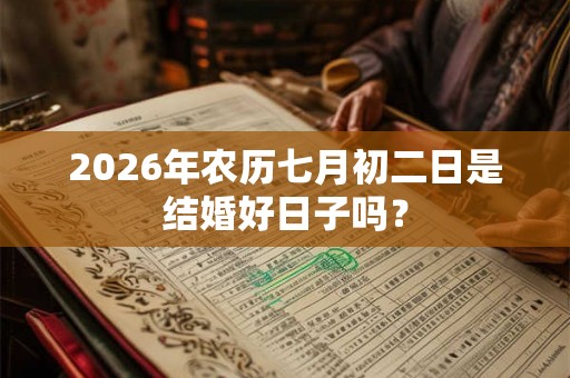 2026年农历七月初二日是结婚好日子吗？