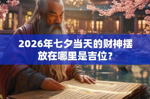 2026年七夕当天的财神摆放在哪里是吉位？
