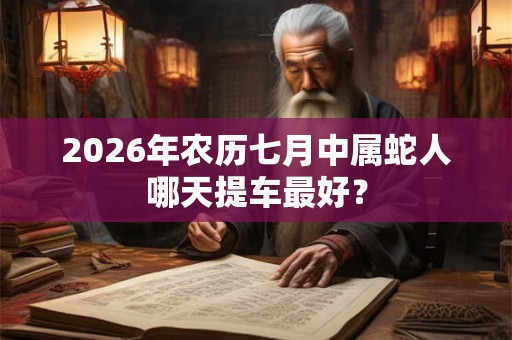 2026年农历七月中属蛇人哪天提车最好？