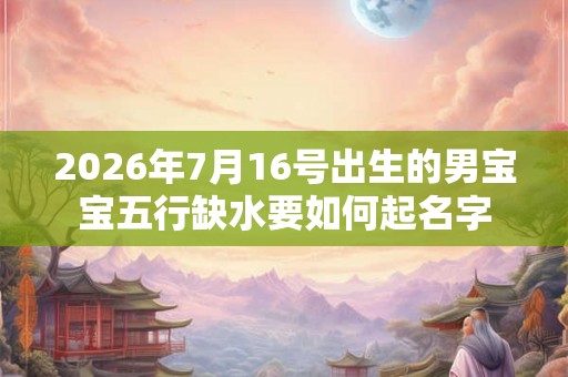 2026年7月16号出生的男宝宝五行缺水要如何起名字