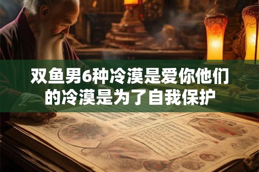 双鱼男6种冷漠是爱你他们的冷漠是为了自我保护