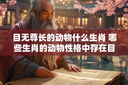 目无尊长的动物什么生肖 哪些生肖的动物性格中存在目无尊长的特质