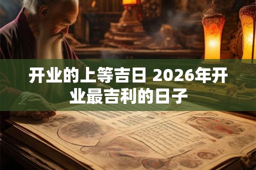 开业的上等吉日 2026年开业最吉利的日子