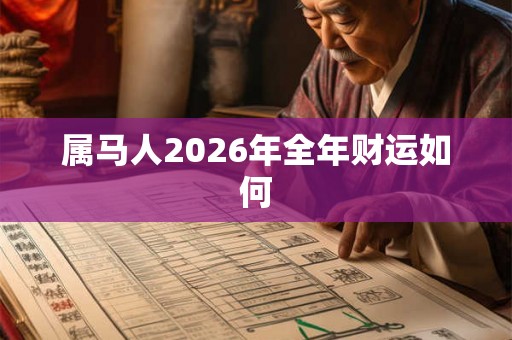 属马人2026年全年财运如何 属马人2026年全年财运如何