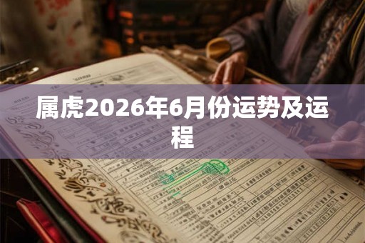 属虎2026年6月份运势及运程