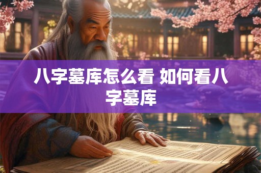 八字墓库怎么看 如何看八字墓库