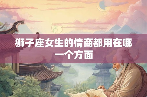 狮子座女生的情商都用在哪一个方面