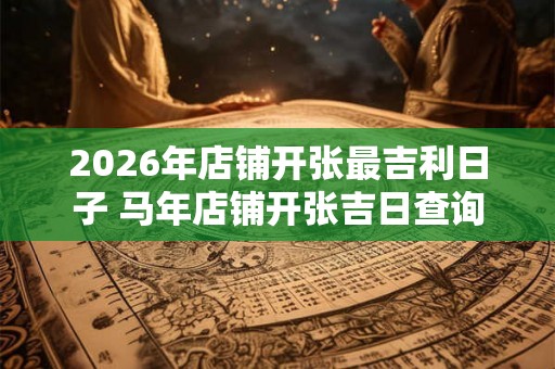 2026年店铺开张最吉利日子 马年店铺开张吉日查询 2026年店铺开张最吉利日子 马年店铺开张吉日查询