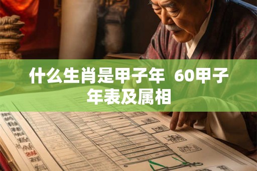 什么生肖是甲子年  60甲子年表及属相