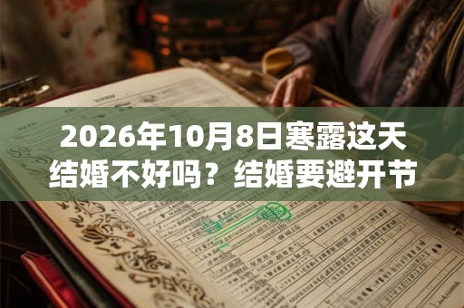 2026年10月8日寒露这天结婚不好吗?结婚要避开节气吗? 2026年10月8日寒露这天结婚不好吗?结婚要避开节气吗?