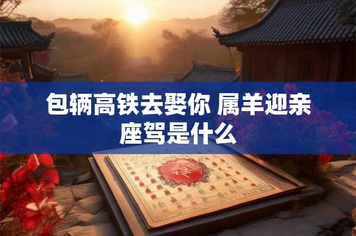 包辆高铁去娶你 属羊迎亲座驾是什么