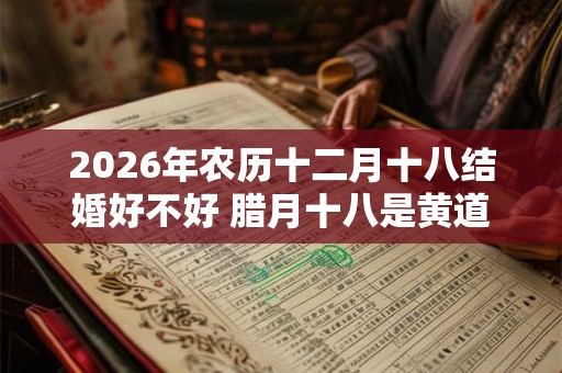 2026年农历十二月十八结婚好不好 腊月十八是黄道吉日吗