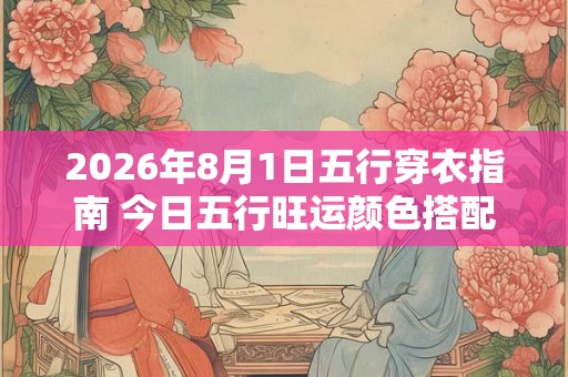 2026年8月1日五行穿衣指南 今日五行旺运颜色搭配