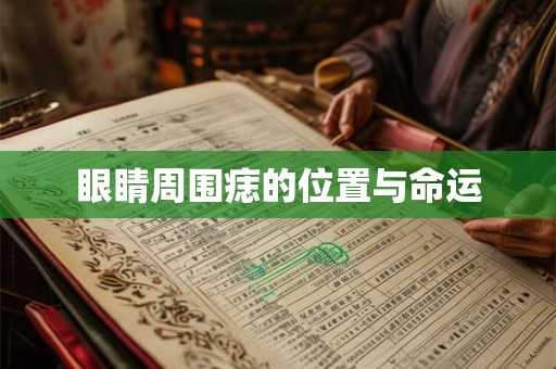 眼睛周围痣的位置与命运