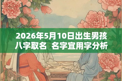 2026年5月10日出生男孩八字取名  名字宜用字分析