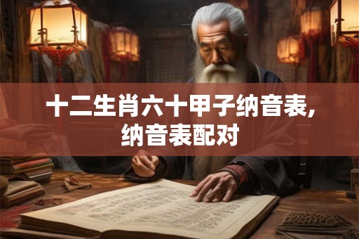 十二生肖六十甲子纳音表,纳音表配对