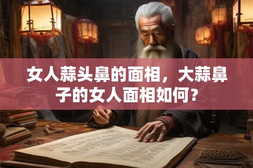 女人蒜头鼻的面相，大蒜鼻子的女人面相如何？
