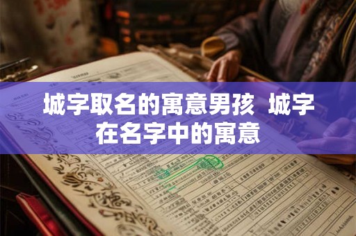城字取名的寓意男孩  城字在名字中的寓意