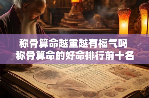 称骨算命越重越有福气吗 称骨算命的好命排行前十名 称骨算命越重越有福气吗 称骨算命的好命排行前十名