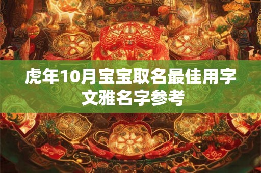 虎年10月宝宝取名最佳用字 文雅名字参考