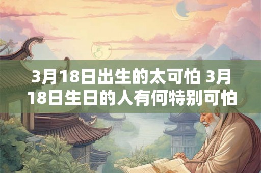 3月18日出生的太可怕 3月18日生日的人有何特别可怕