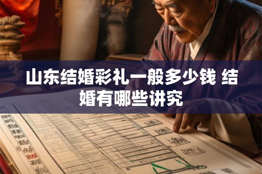 山东结婚彩礼一般多少钱 结婚有哪些讲究 山东结婚彩礼一般多少钱 结婚有哪些讲究