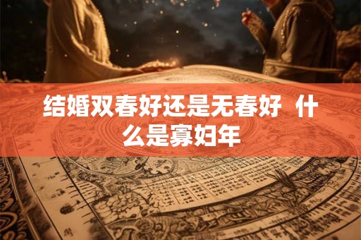 结婚双春好还是无春好  什么是寡妇年