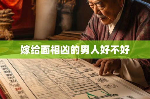 嫁给面相凶的男人好不好