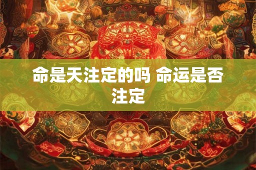 命是天注定的吗 命运是否注定