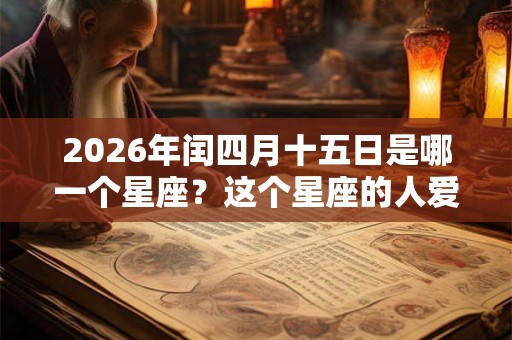 2026年闰四月十五日是哪一个星座？这个星座的人爱情观如何？