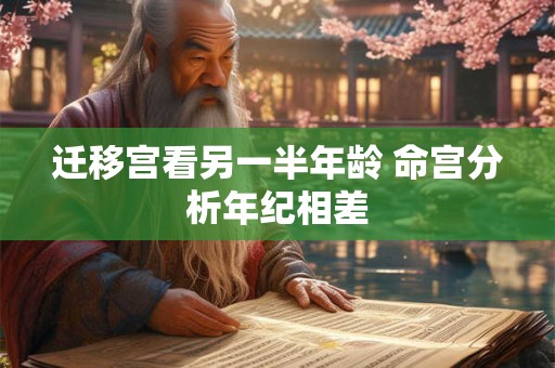 迁移宫看另一半年龄 命宫分析年纪相差
