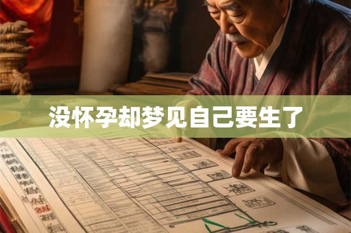 没怀孕却梦见自己要生了 没怀孕却梦见自己要生了