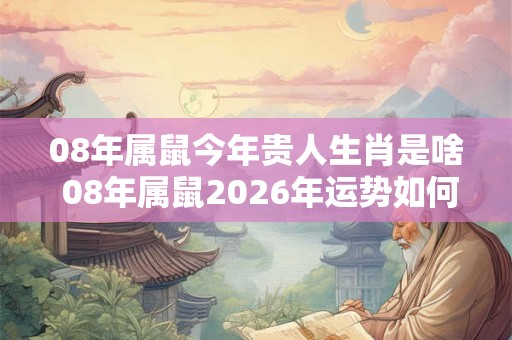 08年属鼠今年贵人生肖是啥 08年属鼠2026年运势如何