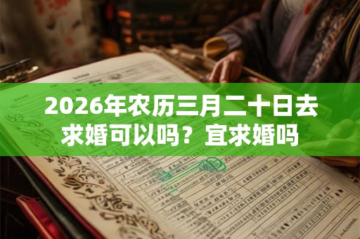 2026年农历三月二十日去求婚可以吗？宜求婚吗
