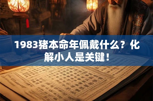 1983猪本命年佩戴什么？化解小人是关键！
