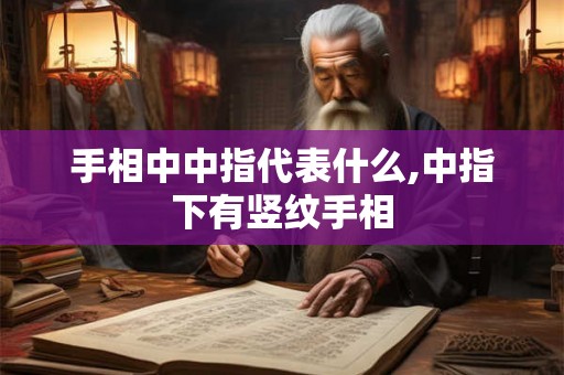 手相中中指代表什么,中指下有竖纹手相