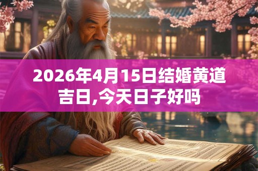 2026年4月15日结婚黄道吉日,今天日子好吗 2026年4月15日结婚黄道吉日,今天日子好吗