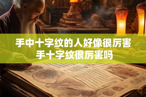 手中十字纹的人好像很厉害 手十字纹很厉害吗
