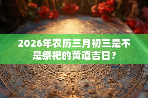 2026年农历三月初三是不是祭祀的黄道吉日？
