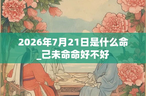2026年7月21日是什么命_己未命命好不好