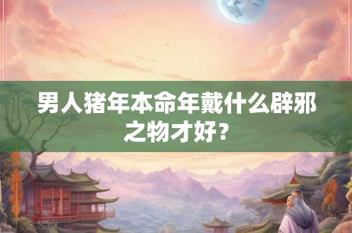 男人猪年本命年戴什么辟邪之物才好？