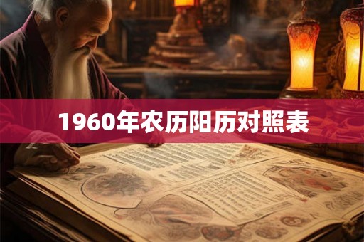 1960年农历阳历对照表