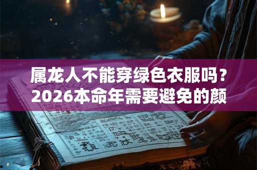 属龙人不能穿绿色衣服吗？2026本命年需要避免的颜色是什么？