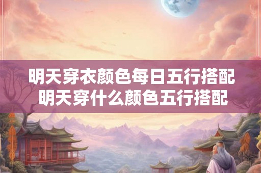 明天穿衣颜色每日五行搭配 明天穿什么颜色五行搭配须知 明天穿衣颜色每日五行搭配 明天穿什么颜色五行搭配须知
