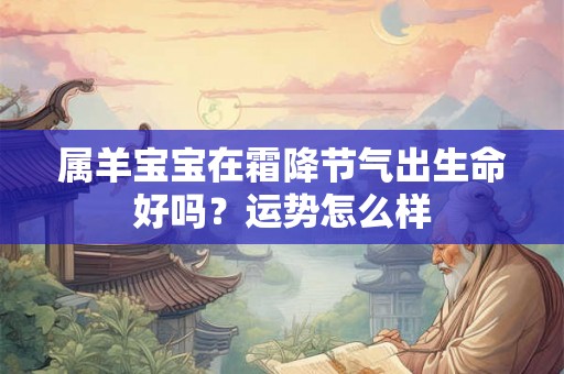 属羊宝宝在霜降节气出生命好吗？运势怎么样